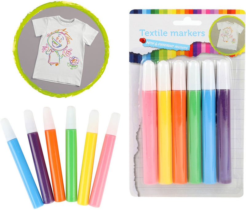 Textielstiften Tropical, 6st