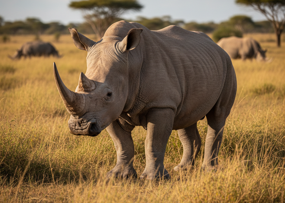 White Rhinoceros Magnet