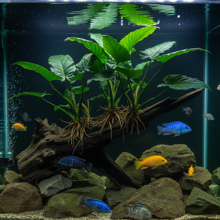 Anubias Barteri XL groot aquarium - extra grote breedbladige speerblad 40cm