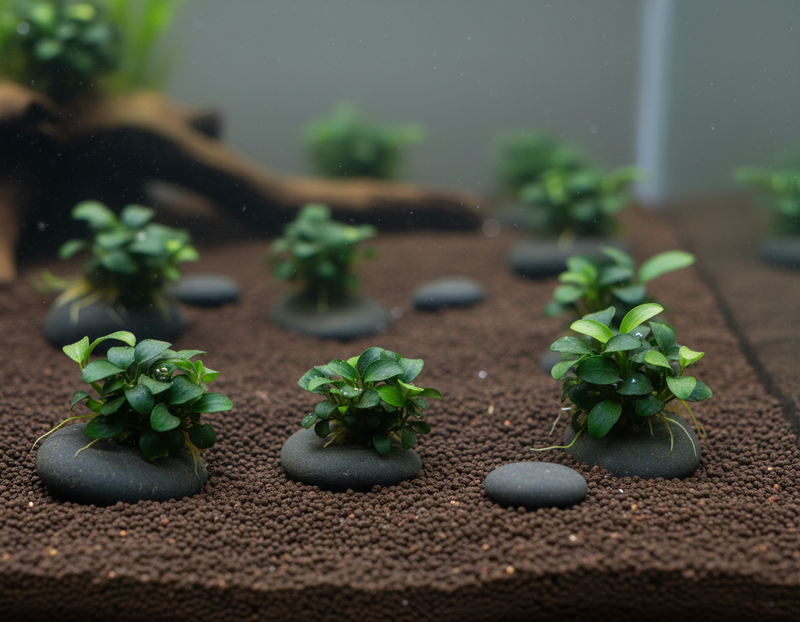Anubias Nana Mini nano aquarium - ultra compacte dwerg Anubias 5cm voorzone