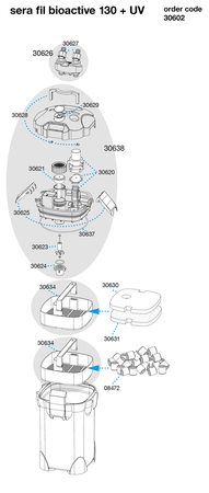 Sera Fil Bioactive Filters 130 tekening